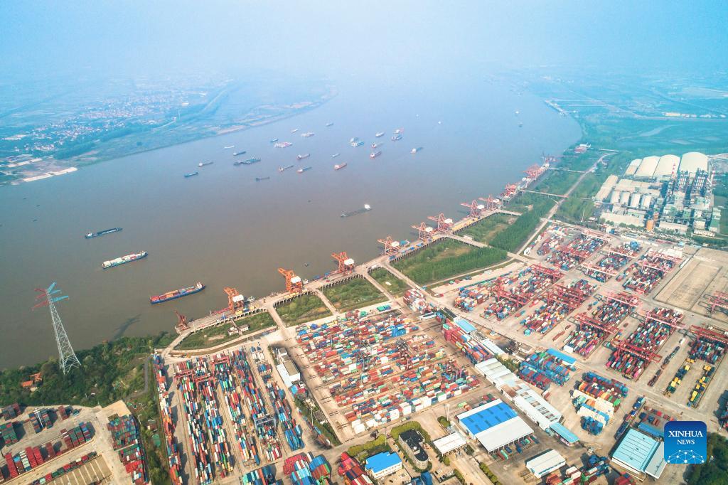 Vista aerea della città di Wuhan