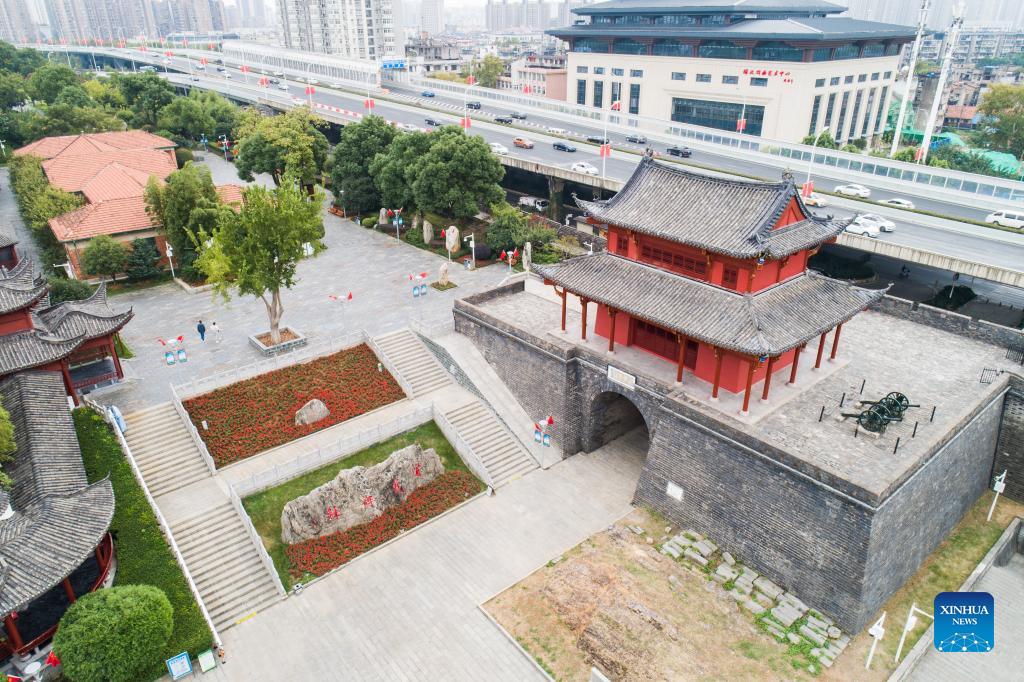 Vista aerea della città di Wuhan