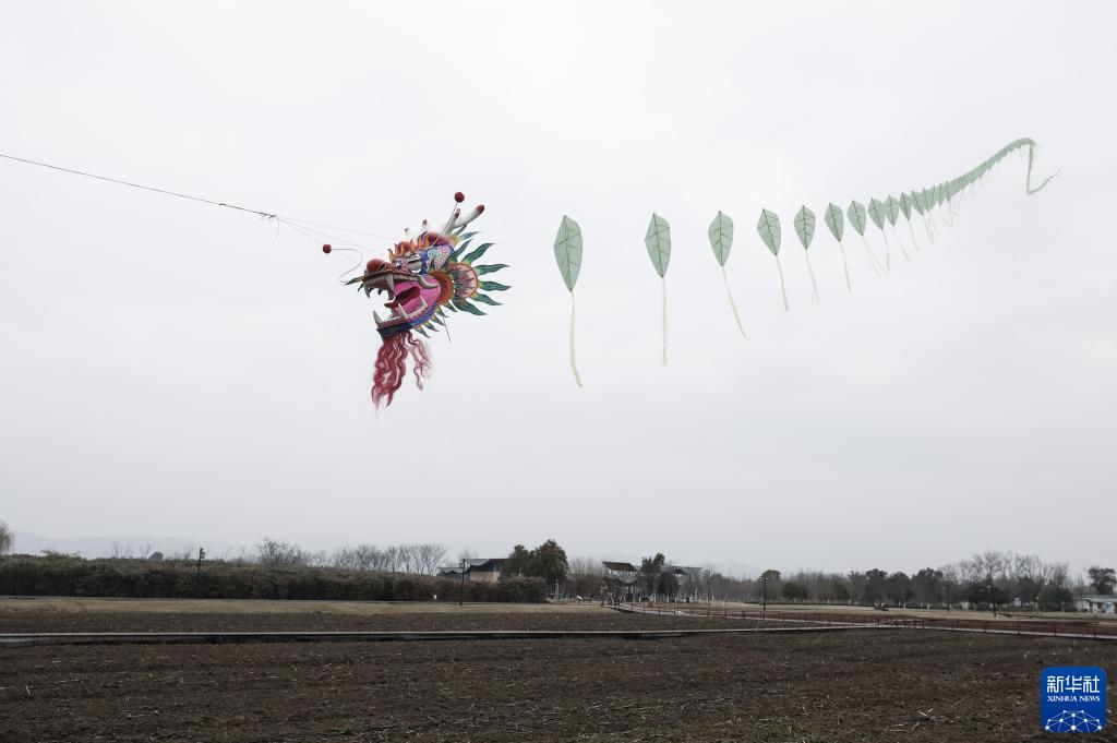 Hangzhou, gigantesco aquilone a forma di dragone