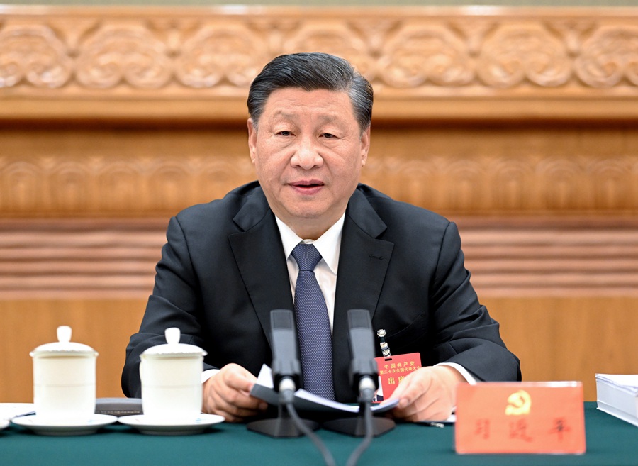 Xi Jinping presiede la seconda riunione del Presidium del XX Congresso Nazionale del PCC