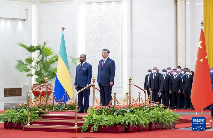 Colloquio di Xi Jinping con il presidente del Gabon