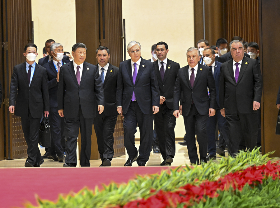 Xi'an: Xi Jinping e i capi di Stato dei cinque Paesi dell'Asia Centrale incontrano insieme la stampa