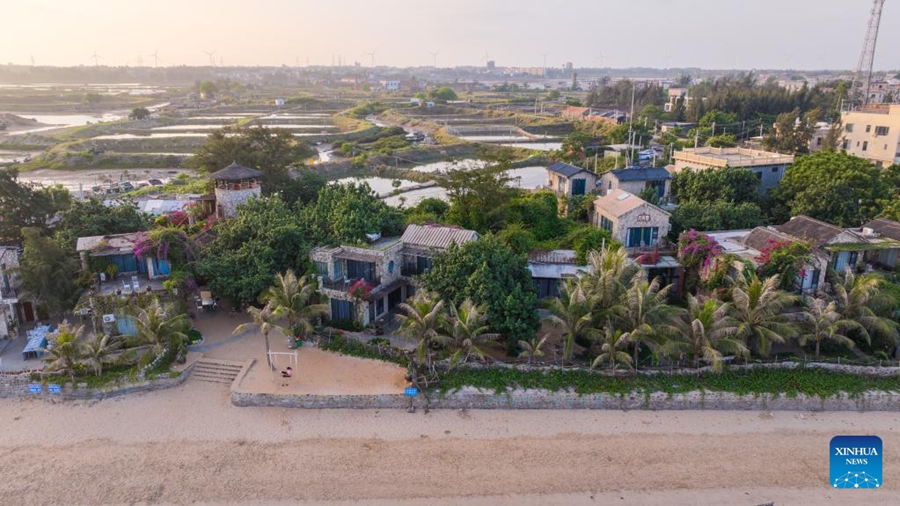 Vista aerea della città di Zhanjiang nel Guangdong