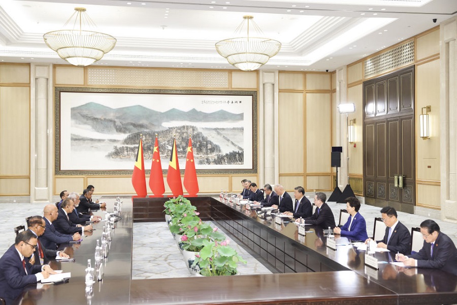 Xi Jinping incontra il primo ministro di Timor Est