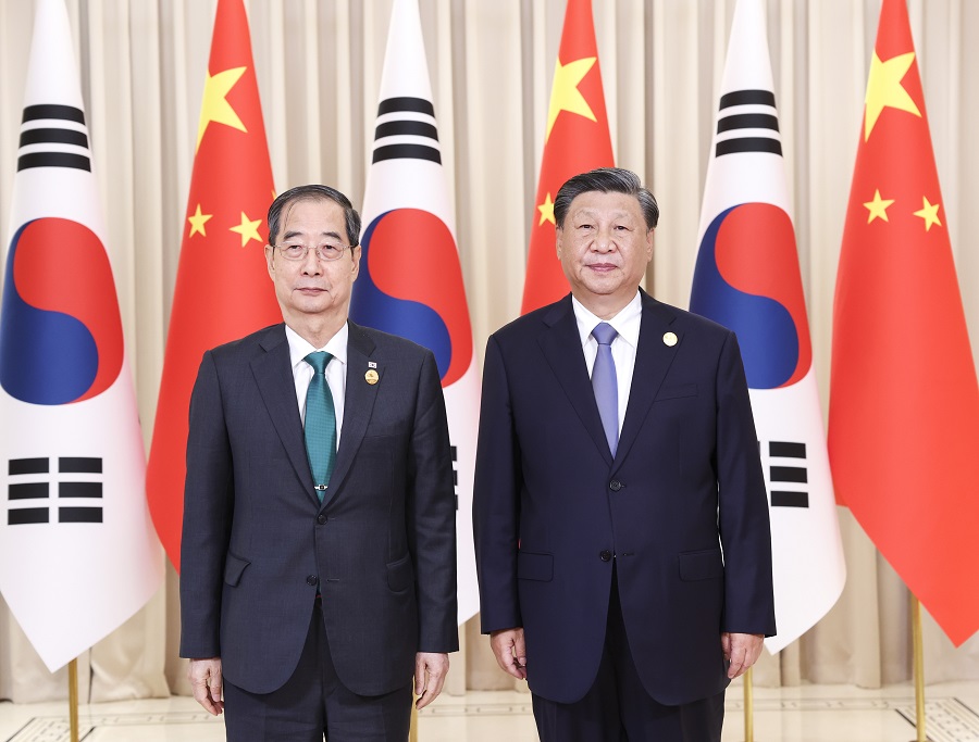 Xi Jinping incontra il primo ministro della Corea del Sud