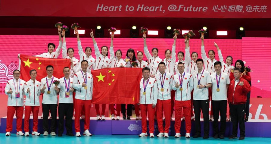 XIX Giochi Asiatici: la Cina ha vinto la medaglia d'oro nella finale femminile di pallavolo