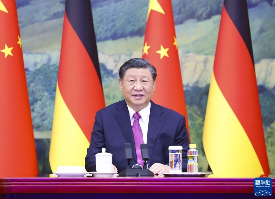 Xi Jinping: incontro video con il cancelliere tedesco Scholz