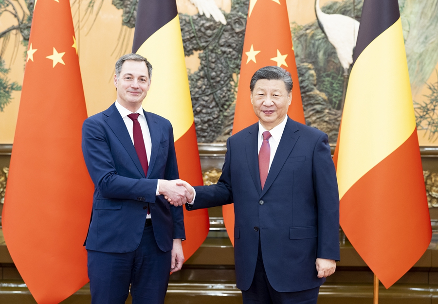 Xi Jinping incontra il primo ministro belga Alexander De Croo