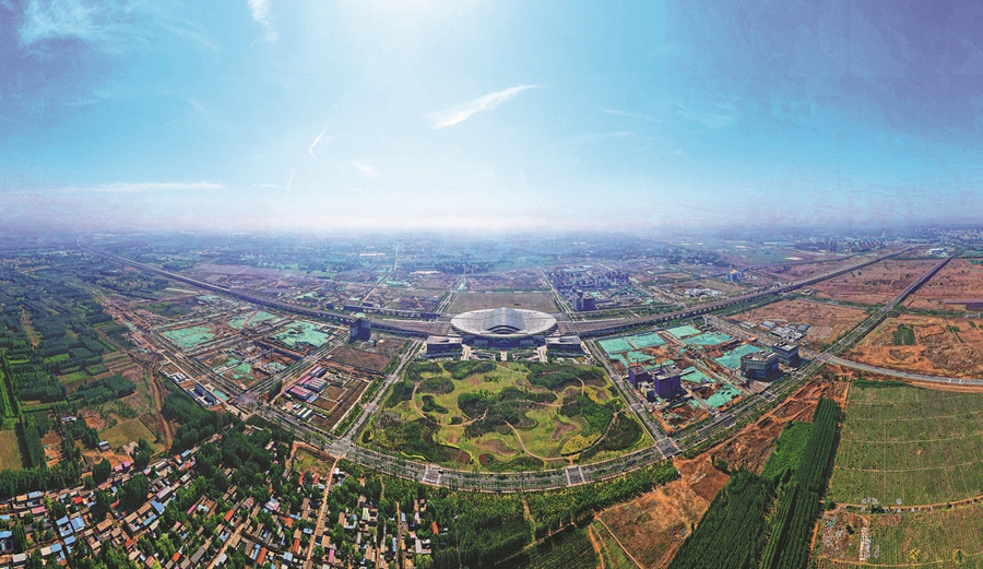 La stazione ferroviaria di Xiong'an, la più grande del suo genere in Asia. (13 maggio 2024 - Sun Lijun/China Daily)