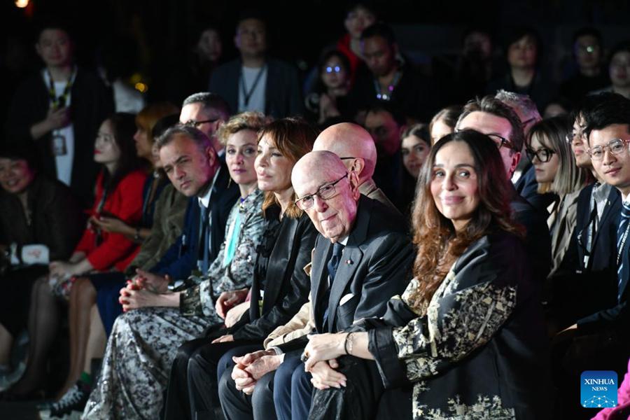 Ospiti italiani alla cerimonia di apertura della Shenzhen-Milan Lifestyle Week a Shenzhen, nella provincia cinese del Guangdong. (19 marzo 2024 – Xinhua/Liang Xu)