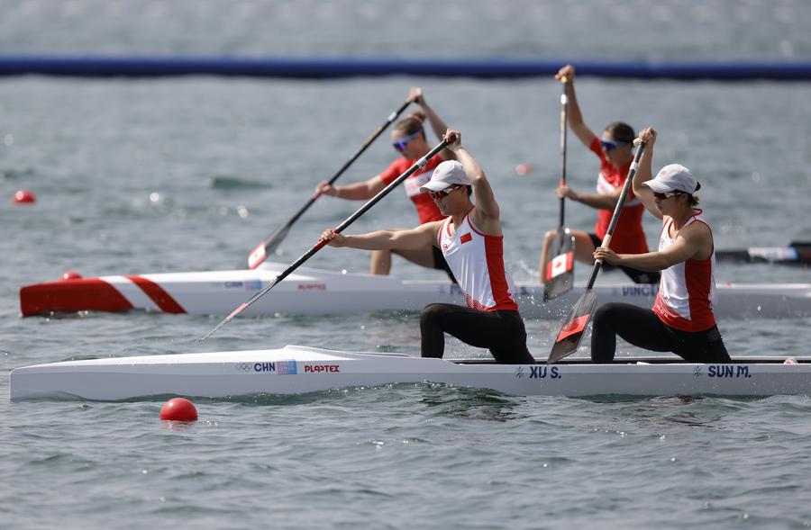 Xu Shixiao e Sun Mengya vincono oro in doppio 500m femminile di canoa a Parigi