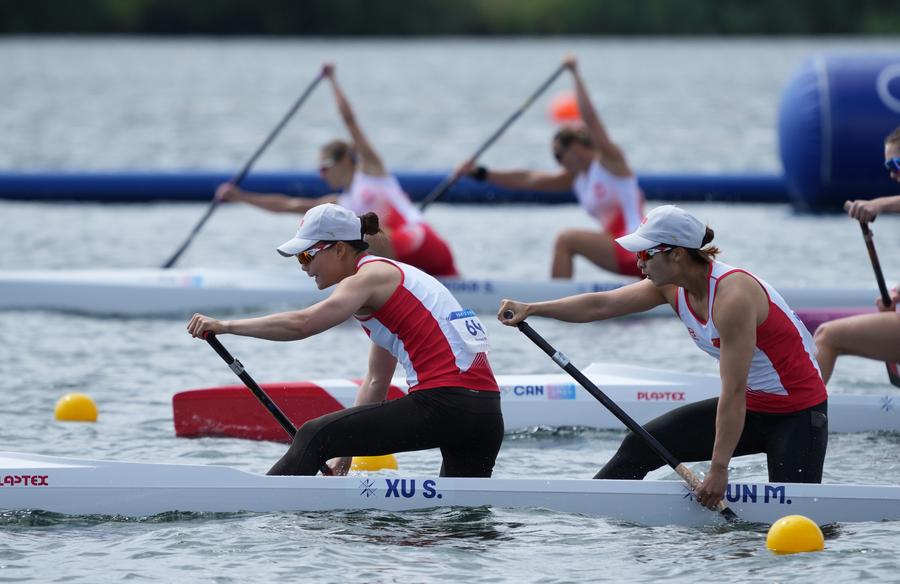 Xu Shixiao e Sun Mengya vincono oro in doppio 500m femminile di canoa a Parigi