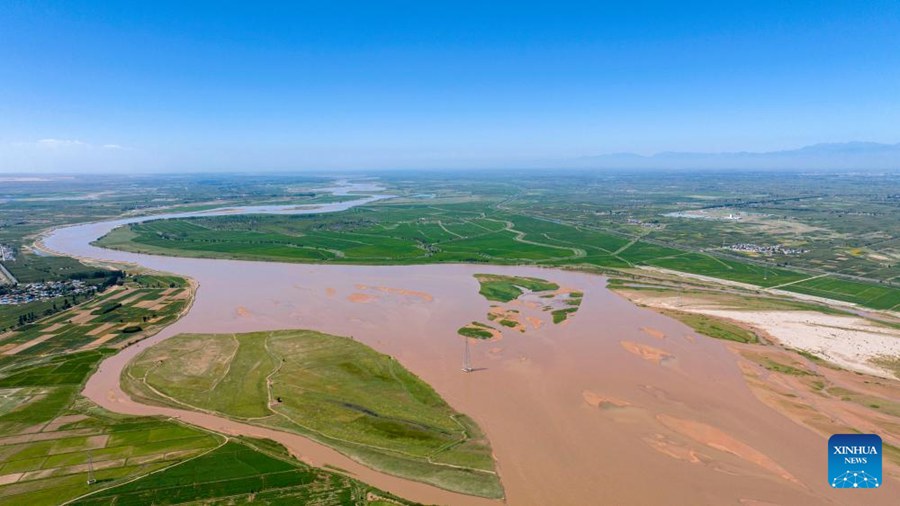 Paesaggio del Fiume Giallo nel Ningxia