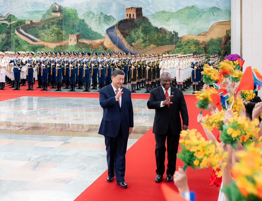 Incontro tra Xi Jinping e il Presidente sudafricano, Matamela Cyril Ramaphosa