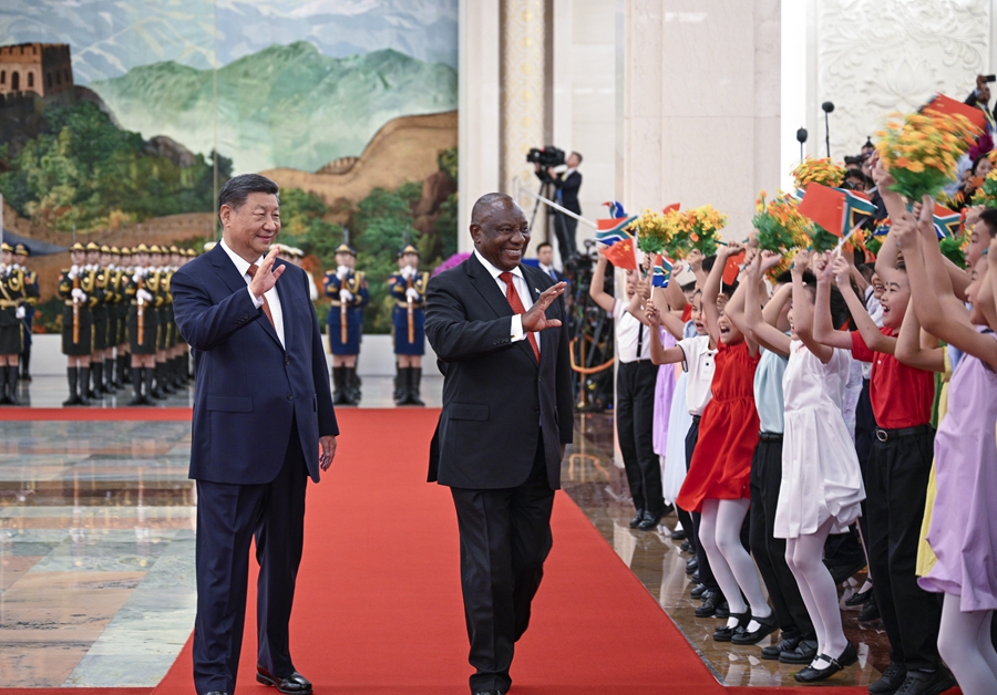 Incontro tra Xi Jinping e il Presidente sudafricano, Matamela Cyril Ramaphosa