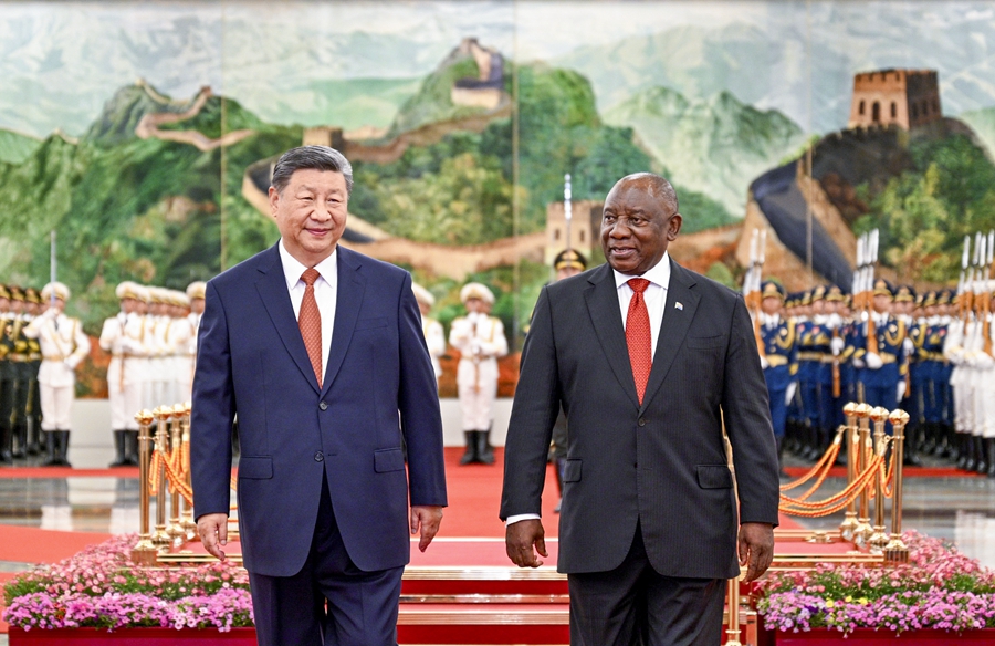 Incontro tra Xi Jinping e il Presidente sudafricano, Matamela Cyril Ramaphosa