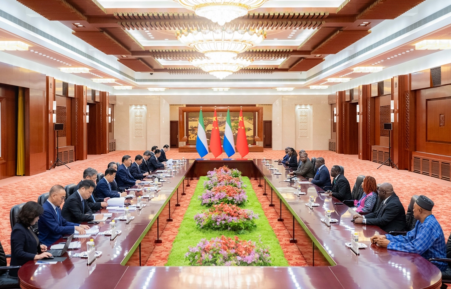 Incontro tra Xi Jinping e il Presidente della Sierra Leone, Julius Maada Bio