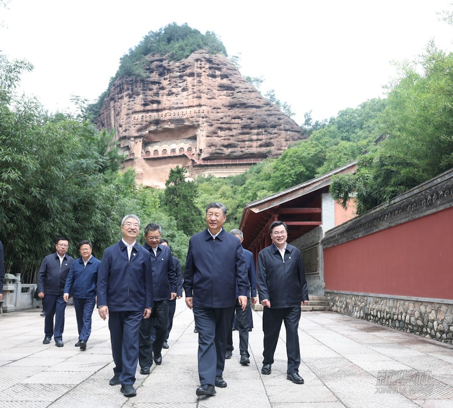 Ispezioni di Xi Jinping a Baoji e a Tianshui